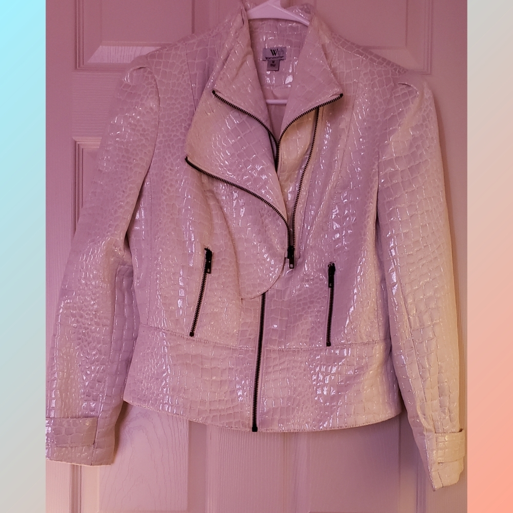 Worthington White Biker Jacket
